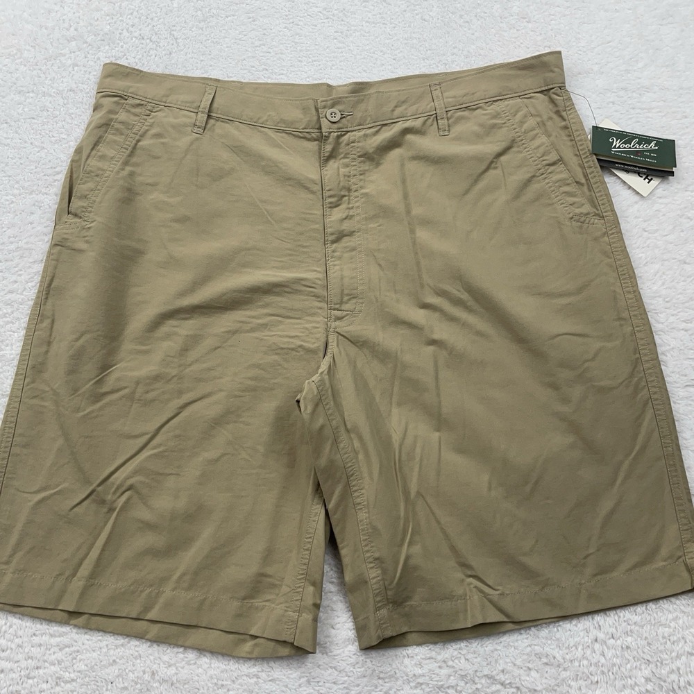 NEW WOOLRICH Mens 40 Khaki‎ Beige Tan Relaxed Fit Light House Shorts NWT